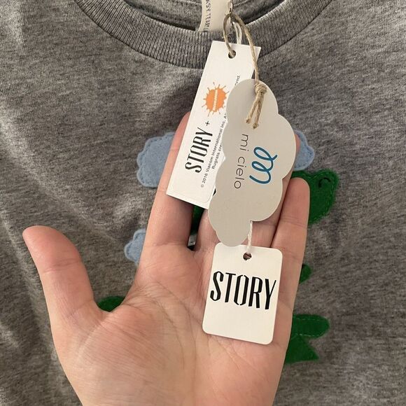 Mi Cielo Story + Nickelodeon Rugrats Felt Reptar T-Shirt Top Boys Size 5-6 NWT - Picture 3 of 5